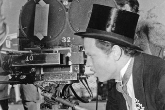 TOP HAT: Welles goes from behind the camera to his wedding scene in Citizen Kane.